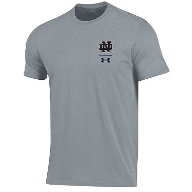 Men's Under Armour Steel Notre Dame Fighting Irish 2-Hit Performance T-Shirt