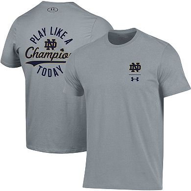 Men's Under Armour Steel Notre Dame Fighting Irish 2-Hit Performance T-Shirt
