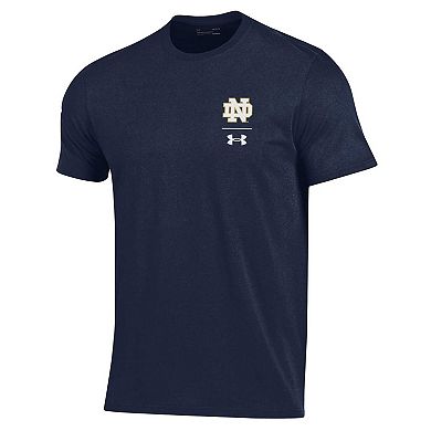 Men's Under Armour Navy Notre Dame Fighting Irish 2-Hit Performance T-Shirt
