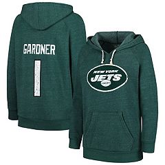 Men's Majestic Threads Ahmad Sauce Gardner Green New York Jets Name & Number Tri-Blend Pullover Hoodie Size: Extra Large