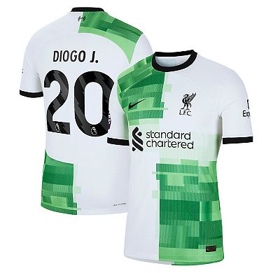 Men's Nike Diogo Jota White Liverpool 2023/24 Away Authentic Player Jersey