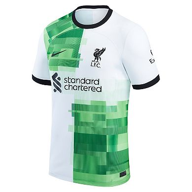 Men's Nike  White Liverpool 2023/24 Away Replica Jersey