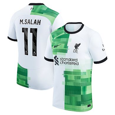 Men's Nike Mohamed Salah White Liverpool 2023/24 Away Replica Player Jersey