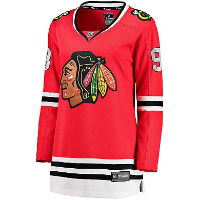 Women's Fanatics Branded Connor Bedard Red Chicago Blackhawks 2023 NHL Draft Home Breakaway Player Jersey