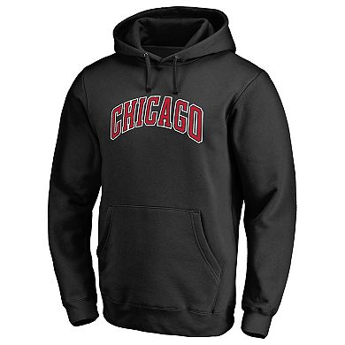 Men's Fanatics Branded Black Chicago Bulls Alternate Logo Pullover Hoodie