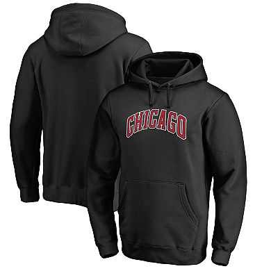 Men's Fanatics Branded Black Chicago Bulls Alternate Logo Pullover Hoodie