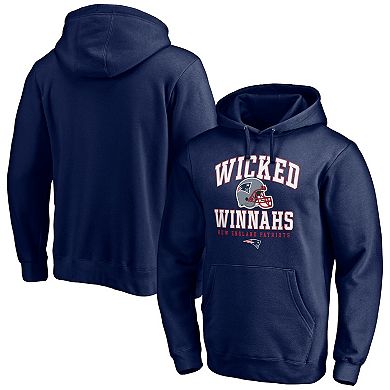 Men's Fanatics Branded Navy New England Patriots Hometown Collection Wicked Winnahs Pullover Hoodie