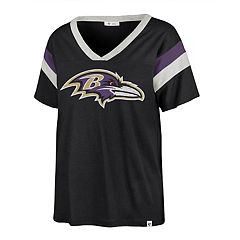 Outerstuff Baltimore Ravens Juniors Beth Camo Dip-Dye T-Shirt – Gray/Purple