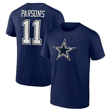 Men's Fanatics Branded Micah Parsons Navy Dallas Cowboys Player Icon Name & Number T-Shirt