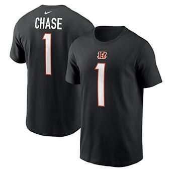 Men's Nike Ja'Marr Chase Black Cincinnati Bengals Player Name & Number T-Shirt