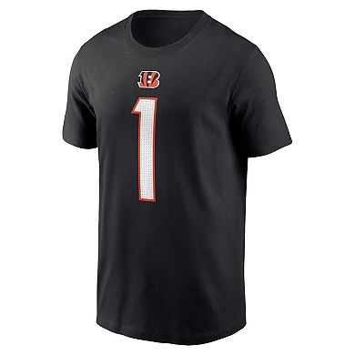 Men's Nike Ja'Marr Chase Black Cincinnati Bengals Player Name & Number T-Shirt