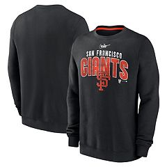 Men's Nike San Francisco Giants Pitch Black Wordmark Club Fleece Pullover Hoodie Size: Large