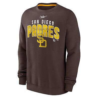 Men's Nike Brown San Diego Padres Cooperstown Collection Team Shout Out Pullover Sweatshirt