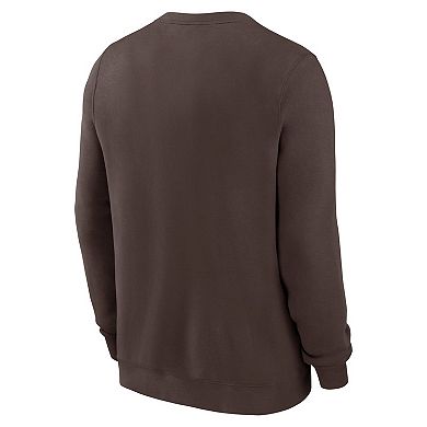 Men's Nike Brown San Diego Padres Cooperstown Collection Team Shout Out Pullover Sweatshirt