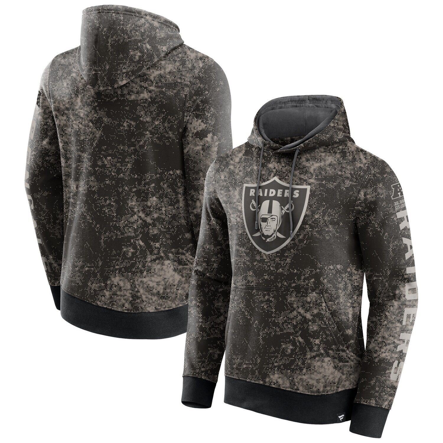 FOCO Las Vegas Raiders Repeat Print Reversible Hoodeez Black