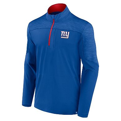 Men's Fanatics Branded Royal New York Giants Defender Half-Zip Top