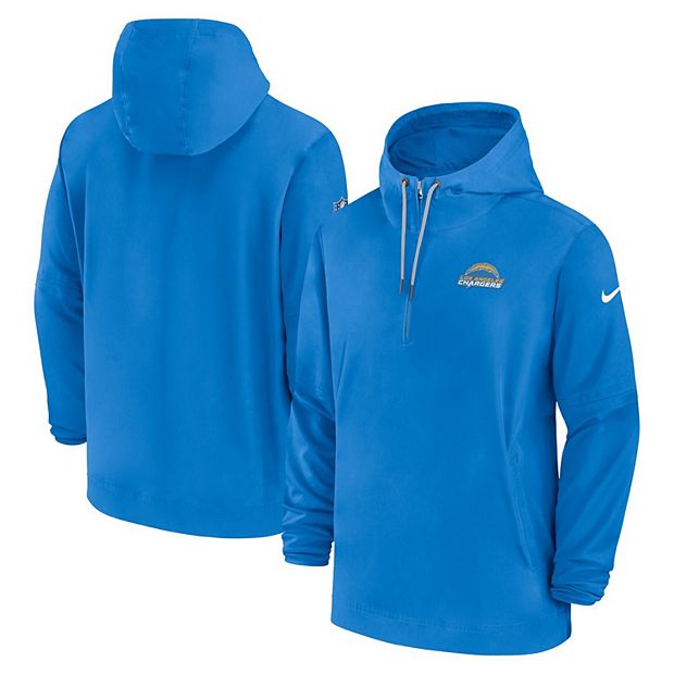 Men s Nike Powder Blue Los Angeles Chargers Sideline Half Zip Hoodie