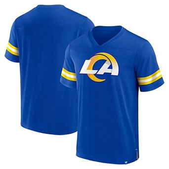 Men's Fanatics Branded Royal Los Angeles Rams Jersey Tackle V-Neck T-Shirt