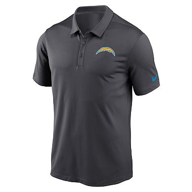 Men's Nike Anthracite Los Angeles Chargers Franchise Team Logo Performance Polo