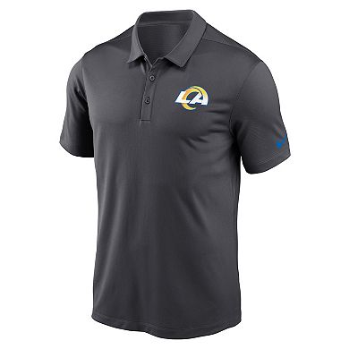 Men's Nike Anthracite Los Angeles Rams Franchise Team Logo Performance Polo