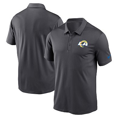 Men's Nike Anthracite Los Angeles Rams Franchise Team Logo Performance Polo