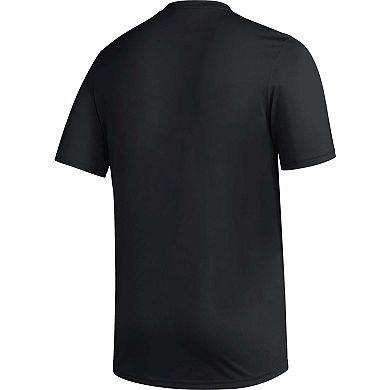 Men's adidas Black Louisville Cardinals Pregame AEROREADY T-Shirt