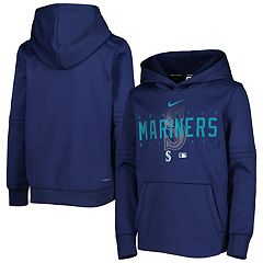 Atlanta Braves Nike Youth Pregame Performance Pullover Hoodie - Navy