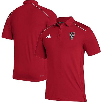 Men's adidas Red NC State Wolfpack Coaches AEROREADY Polo