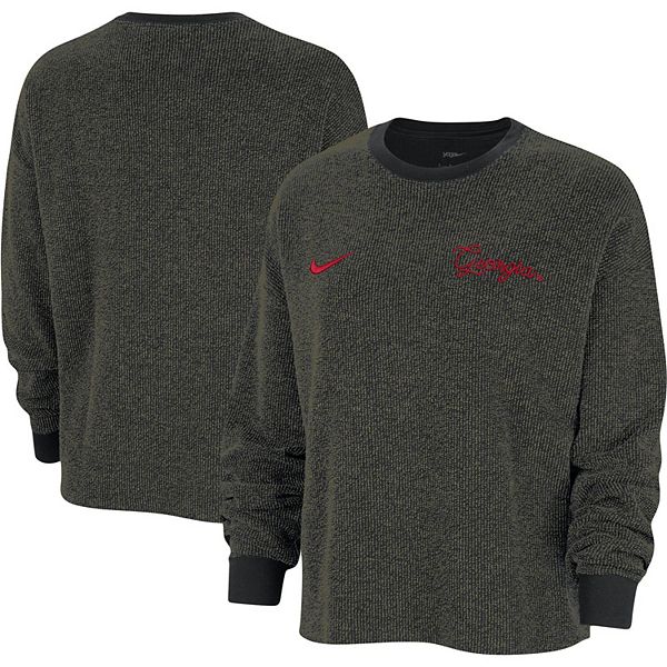 売れ筋商品|||ナイキ カットソー トップス レディース Women's Black ia Bulldogs Yoga Script Pullover Sweatshirt Black Women's Nike Black Georgia Bulldogs Yoga Script Pullover