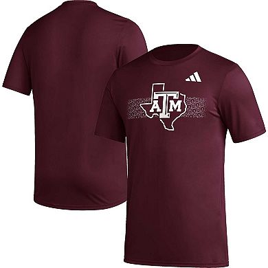 Men's adidas Maroon Texas A&M Aggies Pregame AEROREADY T-Shirt