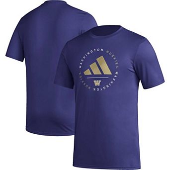 Men's adidas Purple Washington Huskies Stripe Up Pregame T-Shirt