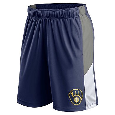 Men's Profile Navy/Gray Milwaukee Brewers Team Shorts