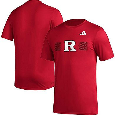 Men's adidas Scarlet Rutgers Scarlet Knights Pregame AEROREADY T-Shirt