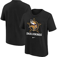 Minnesota Vikings Raglan Shirt Youth Girls Graphic Tee