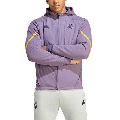 Men's adidas Purple Real Madrid Designed for Gameday Raglan Full