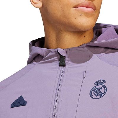 Men's adidas Purple Real Madrid Designed for Gameday Raglan Full