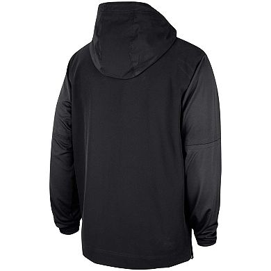 Men's Nike Black Iowa Hawkeyes 2023 Coach Half-Zip Hooded Jacket