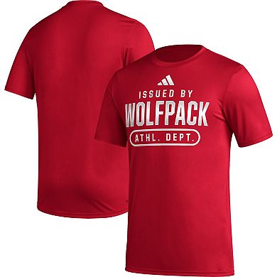 Men's adidas Red NC State Wolfpack Sideline AEROREADY Pregame T-Shirt