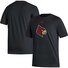 Men's adidas Black Louisville Cardinals Locker Lines Baseball Fresh T-Shirt