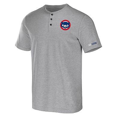 Men's Darius Rucker Collection by Fanatics Heather Gray Chicago Cubs Henley T-Shirt
