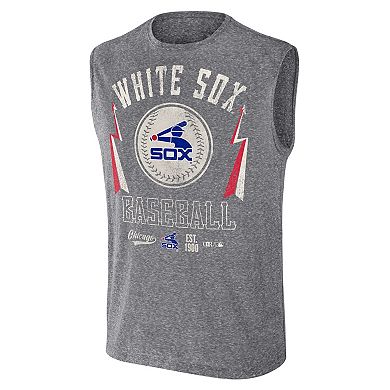 Men's Darius Rucker Collection by Fanatics Charcoal Chicago White Sox Relaxed-Fit Muscle Tank Top