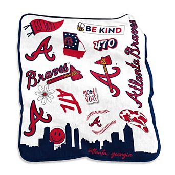 Atlanta Braves 50'' x 60'' Native Raschel Plush Throw Blanket