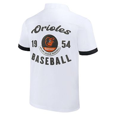 Men's Darius Rucker Collection by Fanatics  White Baltimore Orioles Bowling Button-Up Shirt