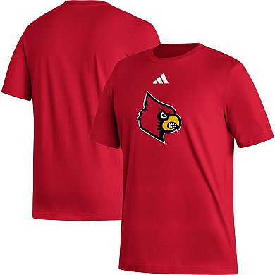 Men's adidas Red Louisville Cardinals Logo Fresh T-Shirt