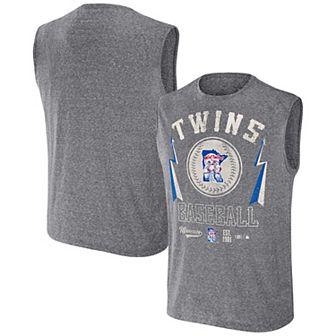 Men's Darius Rucker Collection by Fanatics Charcoal Minnesota Twins Muscle Tank Top