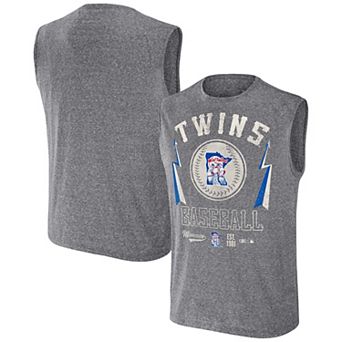 Men's Darius Rucker Collection by Fanatics Charcoal Minnesota Twins Muscle Tank Top