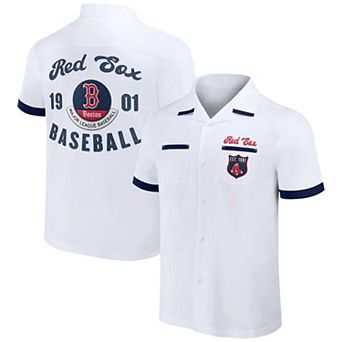 Men's Darius Rucker Collection by Fanatics White Boston Red Sox Bowling Button-Up Shirt