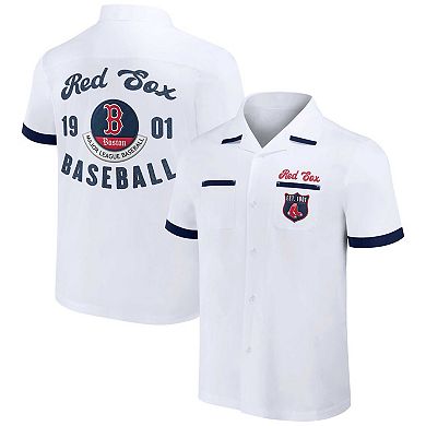 Men's Darius Rucker Collection by Fanatics White Boston Red Sox Bowling Button-Up Shirt