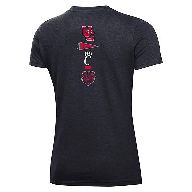 Women's Under Armour Black Cincinnati Bearcats Two-Hit T-Shirt