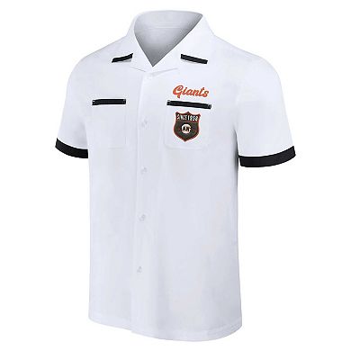 Men's Darius Rucker Collection by Fanatics White San Francisco Giants Bowling Button-Up Shirt